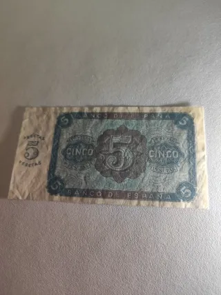 Billete 5 Pesetas Banco de España 1938
