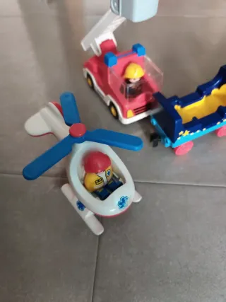 Playmobil 1 2 3 Helicóptero y Camión