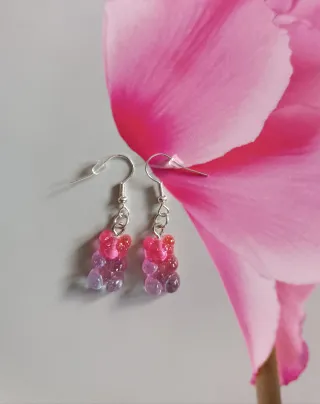 Pendientes Oso Gominola Hechos a Mano
