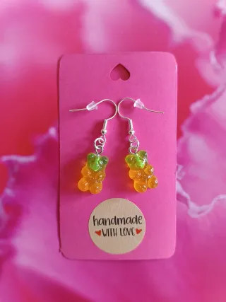 Pendientes Oso Gominola Hechos a Mano