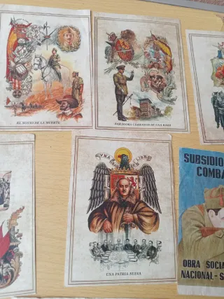 16 Carteles y Monedas de época de Franco