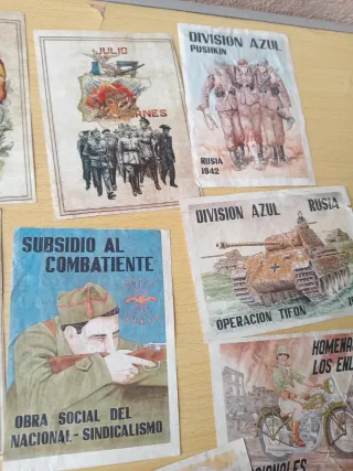 16 Carteles y Monedas de época de Franco