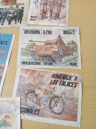 16 Carteles y Monedas de época de Franco