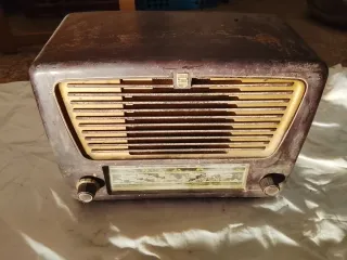 Radio Philips Vintage Marrón y Beige