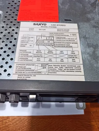 Autoradio Sanyo FT2350L anni '90