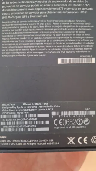 iPhone 5 Negro/Plateado