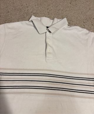 Polo Nike Vintage Rayas Manga Corta Blanco