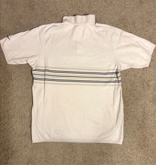 Polo Nike Vintage Rayas Manga Corta Blanco