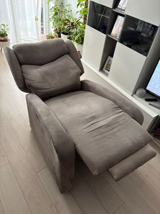 Sillón Eléctrico Reclinable Gris
