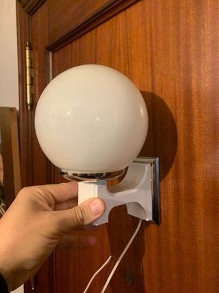 Pareja Apliques Pared Vintage Cristal Metal