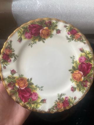 Conjunto tazas café porcelana antiguo