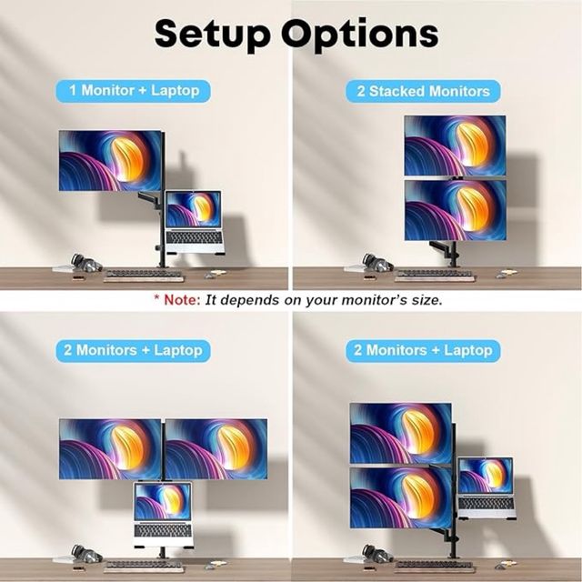 PUTORSEN Soporte Monitor+Portátil 17-32” Dual VESA