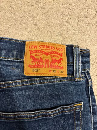 Vaquero Levi's 502 Taper Jeans Azul Talla W32 L42