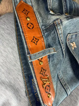 Pantalones Louis Vuitton Azules/Grises