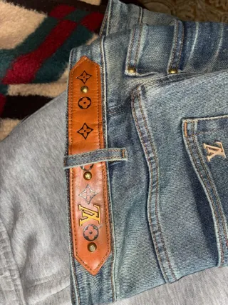 Pantalones Louis Vuitton Azules/Grises