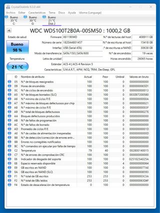 WD Blue 1TB SATA SSD Disco Duro
