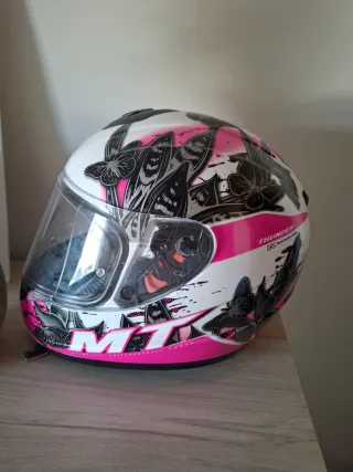 Casco Moto Infantil Diseño Mariposas