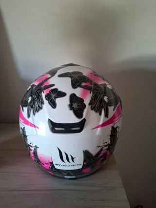 Casco Moto Infantil Diseño Mariposas