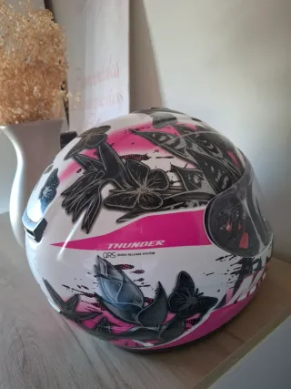 Casco Moto Infantil Diseño Mariposas