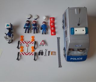 Furgón Policía 9236 y Moto 6923 Playmobil