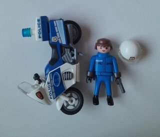 Furgón Policía 9236 y Moto 6923 Playmobil
