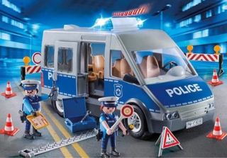 Furgón Policía 9236 y Moto 6923 Playmobil
