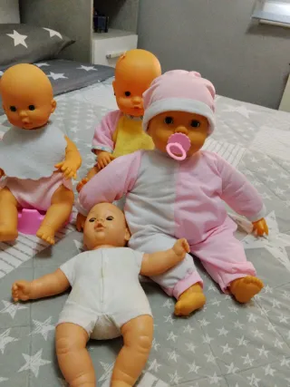 Lote de 5 muñecas bebé