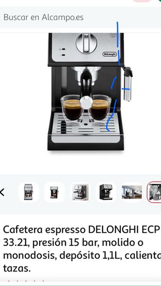 Cafetera Espresso DeLonghi ECP Negra