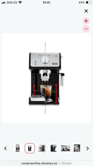 Cafetera Espresso DeLonghi ECP Negra