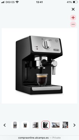 Cafetera Espresso DeLonghi ECP Negra