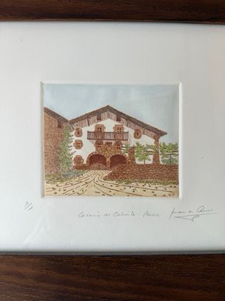 Grabado P/A 1983 Caserío Ochaite, Berriz