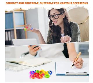 18 Anelli Gomma Antistress Silicone