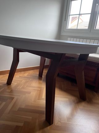 Mesa redonda extensible madera 1,30.