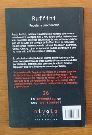 15€ x libro. Matemáticas en sus personajes.