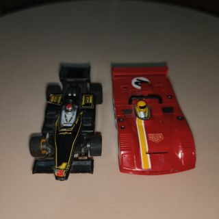 2 coches carreras scalextric aurora G-plus años 80