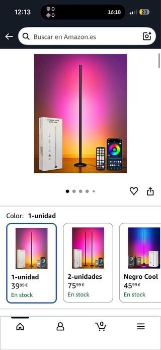 Luz LED de pie con mando