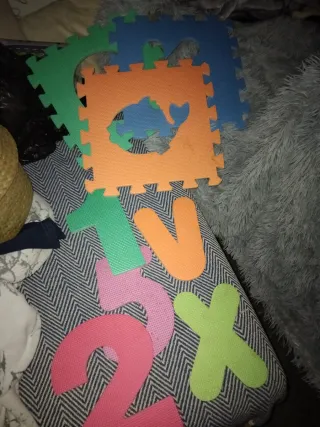 Suelo de goma puzzle multicolor