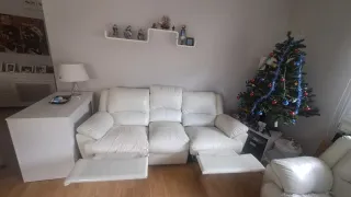 Conjunto Sofás 3+2 Piel Blanco