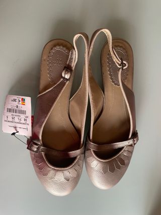 Sandalias Zara plateadas talla 38