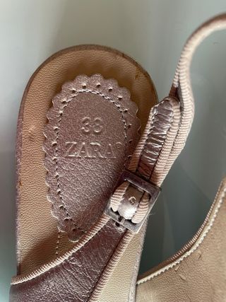 Sandalias Zara plateadas talla 38