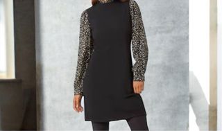 Vestido H&M Negro/Gris Talla XL