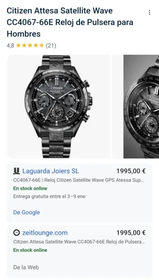 Citizen reloj en titanio Satellite Wave Attesa