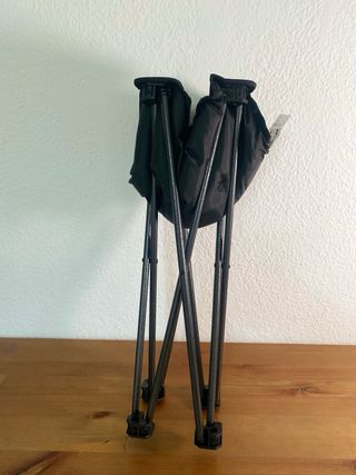 Taburete plegable camping negro