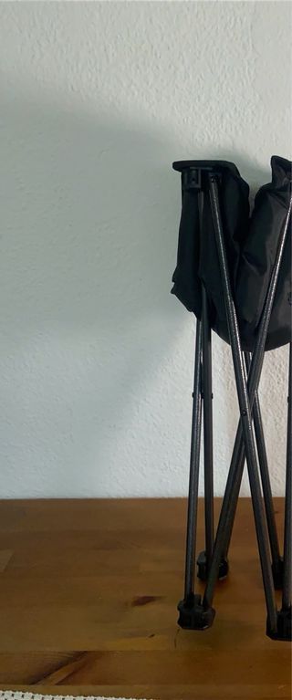 Taburete plegable camping negro