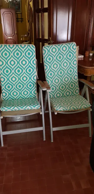 Par de hamacas con cojines