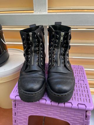 Botines Mujer Negros con Cremallera