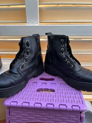 Botines Mujer Negros con Cremallera