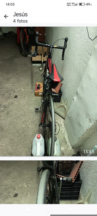 Bicicleta de carretera Giant Negra/Roja