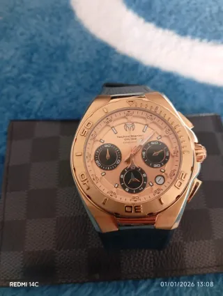 Reloj TechnoMarine Original Dorado y Azul