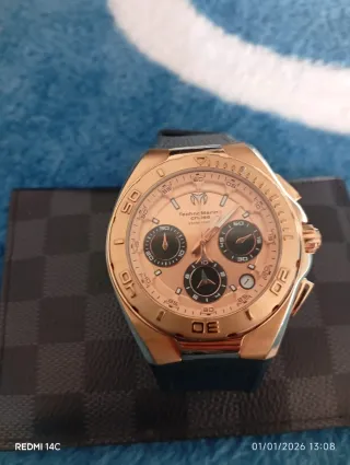 Reloj TechnoMarine Original Dorado y Azul